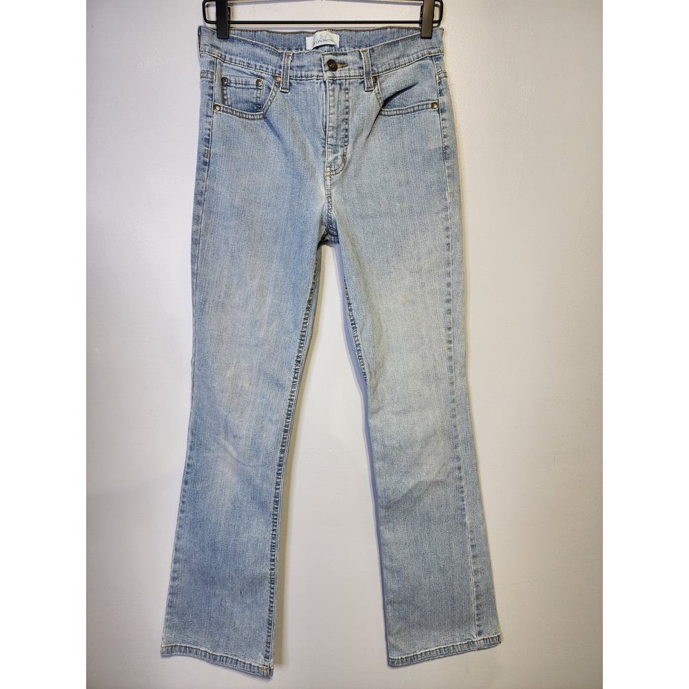 Jaclyn Smith Womens Size 6 Blue Denim Jeans 5 Pocket Straight 28x31